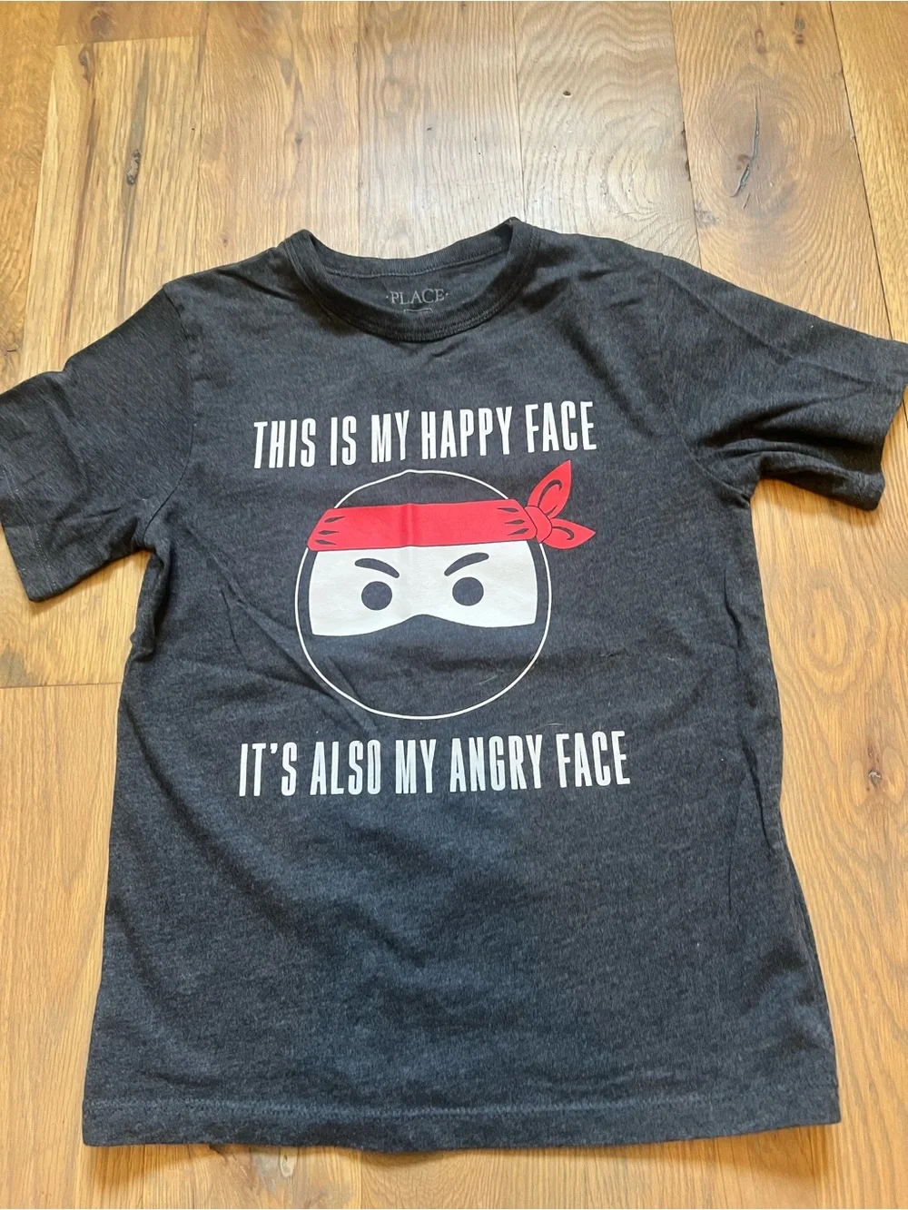 The Children's Place Bright Orange, Red, Black & Gray Graphic Tee Bundle